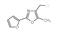 4-(氯甲基)-2-(2-呋喃)-5-甲基噁唑结构式