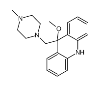 9-methoxy-9-[(4-methylpiperazin-1-yl)methyl]-10H-acridine结构式