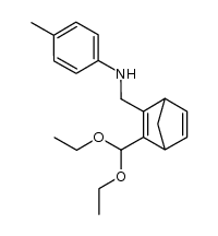 N-((3-(diethoxymethyl)bicyclo[2.2.1]hepta-2,5-dien-2-yl)methyl)-4-methylaniline Structure