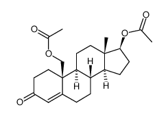 17β,19-dihydroxy-androst-4-en-3-one 17,19-diacetate Structure