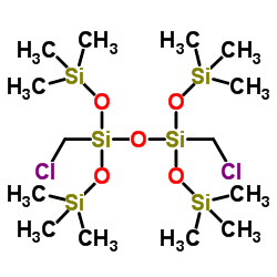 1,3-BIS(CHLOROMETHYL)-1,1,3,3-TETRAKIS(TRIMETHYLSILOXY)DISILOXANE structure