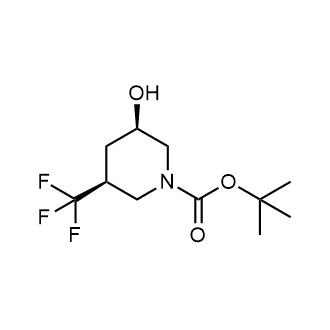 Tert-butyl (3R,5S)-3-hydroxy-5-(trifluoromethyl)piperidine-1-carboxylate structure