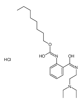 diethyl-[2-[[2-(octoxycarbonylamino)benzoyl]amino]ethyl]azanium,chloride Structure