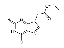 ethyl 2-(2-amino-6-chloropurin-9-yl)acetate结构式