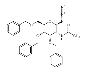 2-乙酰氨基-3,4,6-三-O-苄基-2-脱氧-Β-D-吡喃葡萄糖酰基叠氮化物图片