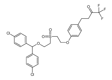 4-[4-[2-[2-[bis(4-chlorophenyl)methoxy]ethylsulfonyl]ethoxy]phenyl]-1,1,1-trifluorobutan-2-one Structure