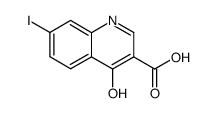 4-hydroxy-7-iodo-quinoline-3-carboxylic acid结构式