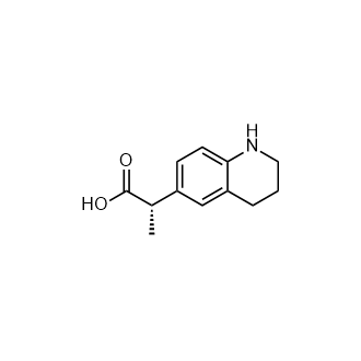 (S)-2-(1,2,3,4-四氢喹啉-6-基)丙酸结构式