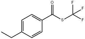 S-(trifluoromethyl) 4-ethylbenzothioate structure