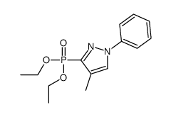 3-diethoxyphosphoryl-4-methyl-1-phenylpyrazole结构式