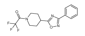 2,2,2-trifluoro-1-(4-(3-phenyl-1,2,4-oxadiazol-5-yl)piperidin-1-yl)ethanone结构式