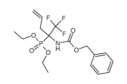 2-(benzyloxycarbonylamino)-2-(diethoxyphosphoryl)-1,1,1-trifluoropent-4-ene Structure