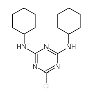 6-Chloro-N(2),N(4)-dicyclohexyl-1,3,5-triazine-2,4-diamine Structure