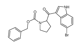 benzyl 2-(5-bromo-1H-indole-3-carbonyl)pyrrolidine-1-carboxylate Structure