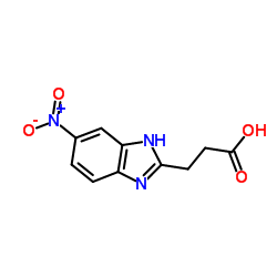 3-(5-NITRO-1 H-BENZOIMIDAZOL-2-YL)-PROPIONIC ACID结构式