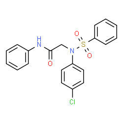 2-[4-CHLORO(PHENYLSULFONYL)ANILINO]-N-PHENYLACETAMIDE结构式