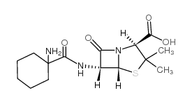 4-Thia-1-azabicyclo[3.2.0]heptane-2-carboxylicacid, 6-[[(1-aminocyclohexyl)carbonyl]amino]-3,3-dimethyl-7-oxo-, (2S,5R,6R)- picture