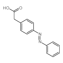 Benzeneacetic acid,4-(2-phenyldiazenyl)- structure