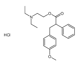 diethyl[2-[3-(p-methoxyphenyl)-2-phenylpropionyloxy]ethyl]ammonium chloride structure