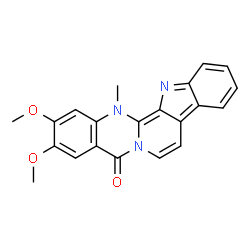 2,3-Dimethoxy-14-methylindolo[2',3':3,4]pyrido[2,1-b]quinazolin-5(14H)-one structure