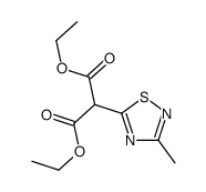 diethyl 2-(3-methyl-1,2,4-thiadiazol-5-yl)propanedioate结构式