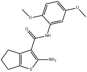 2-amino-n-(2,5-dimethoxyphenyl)-5,6-dihydro-4h-cyclopenta[b]thiophene-3-carboxamide结构式