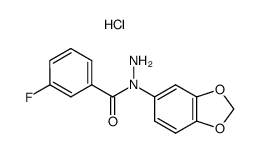 4-methoxy-benzoic acid N-benzo[1,3]dioxol-5-yl-hydrazide, hydrochloride结构式