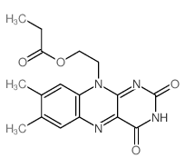 2-(7,8-dimethyl-2,4-dioxobenzo[g]pteridin-10-yl)ethyl propanoate Structure