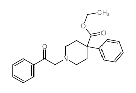 ethyl 1-phenacyl-4-phenyl-piperidine-4-carboxylate Structure