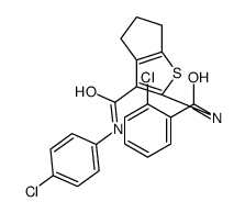 2-[(2-chlorobenzoyl)amino]-N-(4-chlorophenyl)-5,6-dihydro-4H-cyclopenta[b]thiophene-3-carboxamide结构式