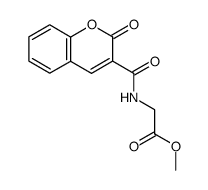 [(2-oxo-2H-chromene-3-carbonyl)-amino]-acetic acid methyl ester结构式