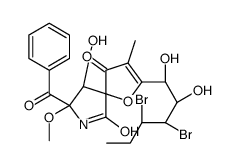 (5S,8S,9R)-8-benzoyl-2-[(1S,2R,3S,4S)-3,4-dibromo-1,2-dihydroxyhexyl]-9-hydroxy-8-methoxy-3-methyl-1-oxa-7-azaspiro[4.4]non-2-ene-4,6-dione Structure