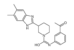 1-Piperidinecarboxamide,N-(3-acetylphenyl)-3-(5,6-dimethyl-1H-benzimidazol-2-yl)-(9CI)结构式