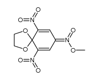 methyl (6,10-dinitro-1,4-dioxaspiro[4.5]deca-6,9-dien-8-ylidene)azinate Structure