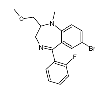 7-bromo-5-(2-fluoro-phenyl)-2-methoxymethyl-1-methyl-2,3-dihydro-1H-benzo[e][1,4]diazepine结构式