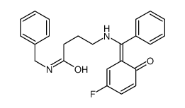 N-benzyl-4-[[(Z)-(3-fluoro-6-oxocyclohexa-2,4-dien-1-ylidene)-phenylmethyl]amino]butanamide Structure