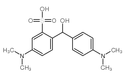 5-(dimethylamino)-2-((4-(dimethylamino)phenyl)(hydroxy)methyl)benzenesulfonic acid Structure