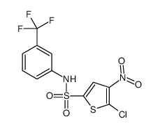 5-chloro-4-nitro-N-[3-(trifluoromethyl)phenyl]thiophene-2-sulfonamide结构式