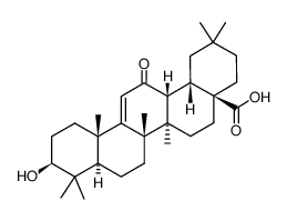 3β-hydroxy-12-oxoolean-9(11)-en-28-oic acid结构式