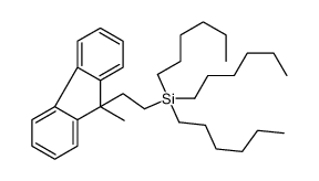 trihexyl-[2-(9-methylfluoren-9-yl)ethyl]silane结构式