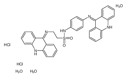 2-(acridin-9-ylamino)-N-[4-(acridin-9-ylamino)phenyl]ethanesulfonamide,trihydrate,dihydrochloride结构式