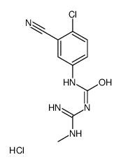 1-(4-chloro-3-cyanophenyl)-3-(N'-methylcarbamimidoyl)urea,hydrochloride Structure