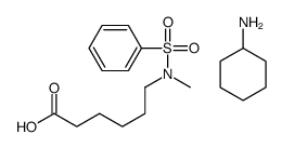 6-[methyl(phenylsulphonyl)amino]hexanoic acid, compound with cyclohexylamine (1:1)结构式