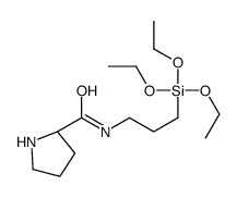 (2S)-N-(3-triethoxysilylpropyl)pyrrolidine-2-carboxamide结构式