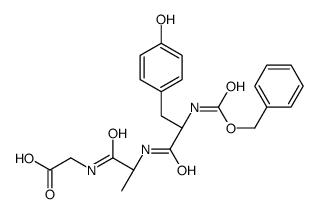 2-[[(2R)-2-[[(2S)-3-(4-hydroxyphenyl)-2-(phenylmethoxycarbonylamino)propanoyl]amino]propanoyl]amino]acetic acid结构式