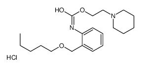 2-piperidin-1-ium-1-ylethyl N-[2-(pentoxymethyl)phenyl]carbamate,chloride结构式