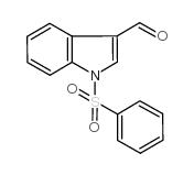 1-(苯磺酰)-3-吲哚甲醛结构式