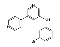 N-(3-bromophenyl)-5-pyridin-4-ylpyridin-3-amine结构式