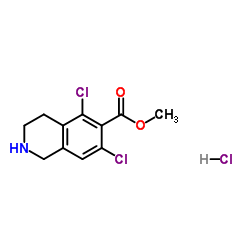 5,7-二氯-3,4-二氢-异喹啉-6-甲酸甲酯盐酸盐结构式
