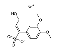 sodium (E)-1-(3,4-dimethoxyphenyl)-3-hydroxyprop-1-ene-1-sulfonate Structure